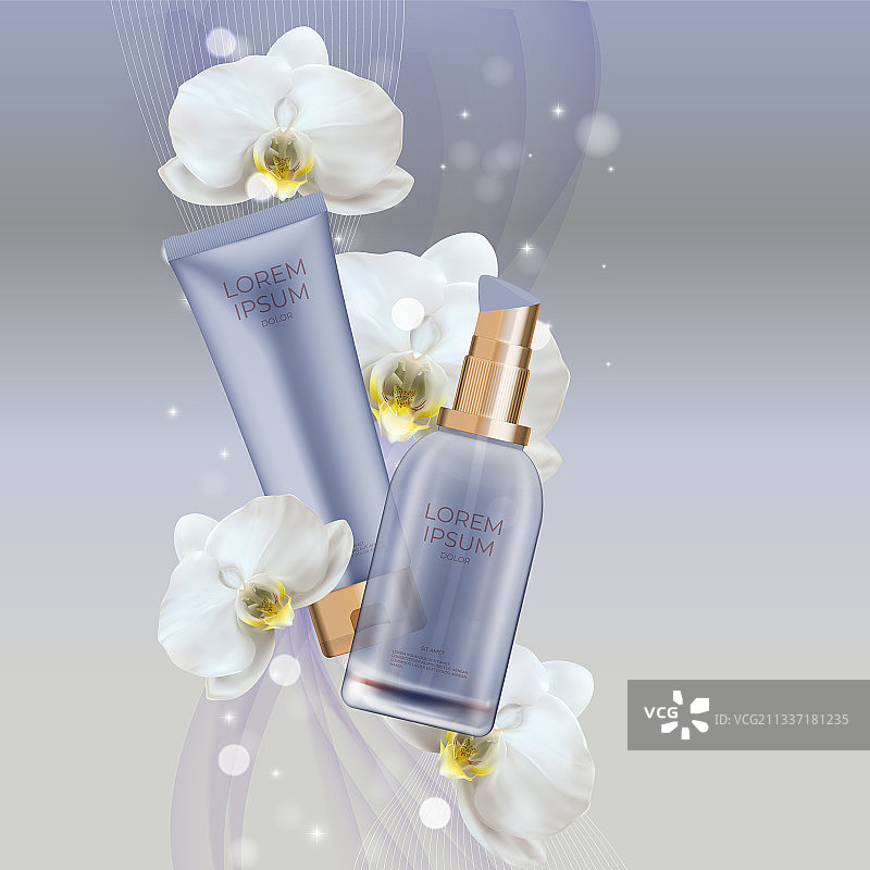 3D逼真天然化妆品面霜图片素材