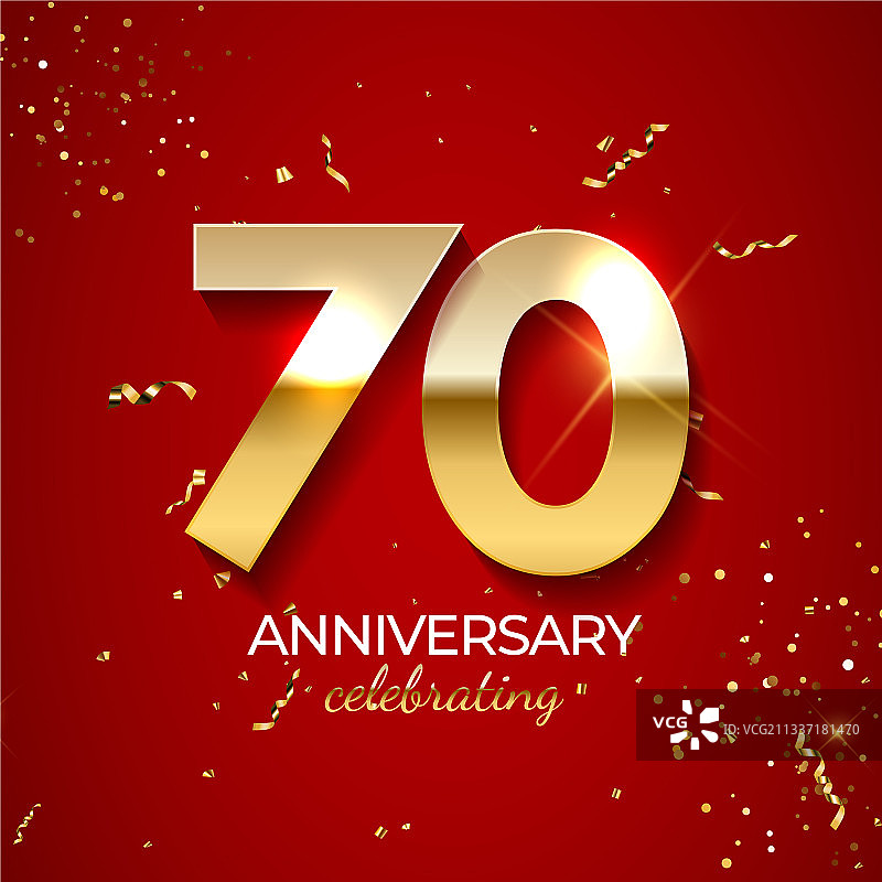 周年庆典装饰金色数字图片素材