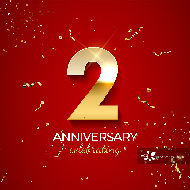 周年庆典装饰金色数字图片素材