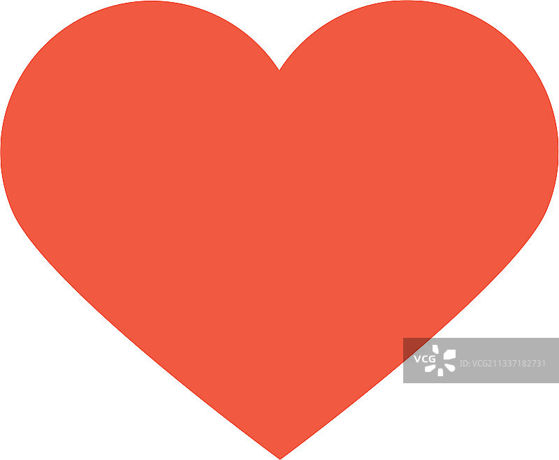 红色爱心扁平图标图片素材