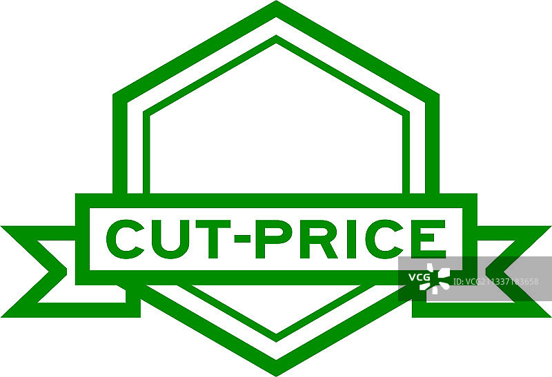 复古绿色六边形标签banner图片素材