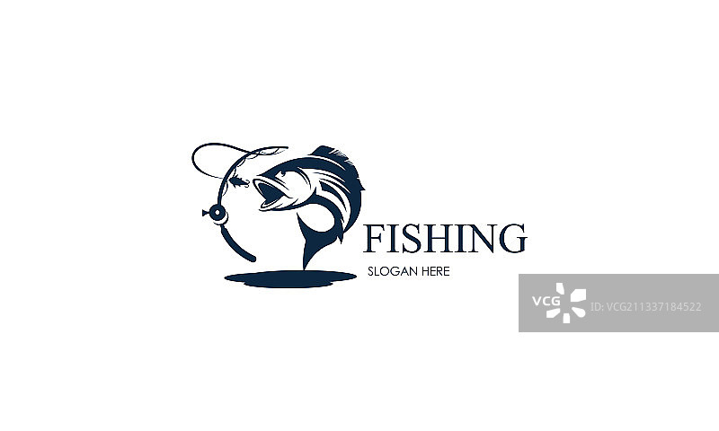 复古钓鱼logo模板图片素材