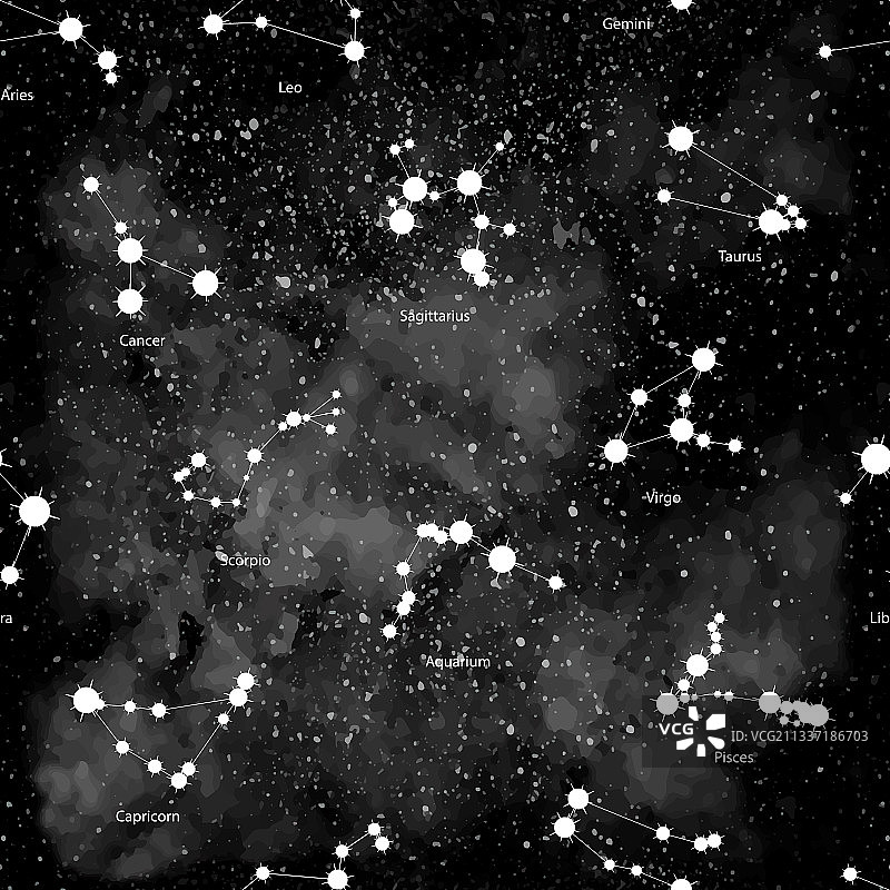 星座无缝图案夜空图片素材