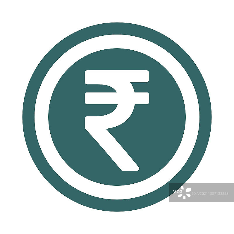 卢比扁平图标纸币符号图片素材