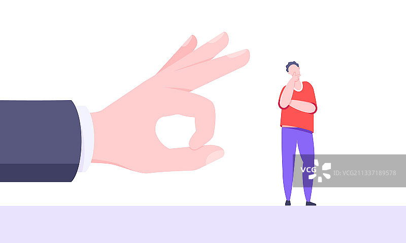 准备弹射生意人的巨手图片素材