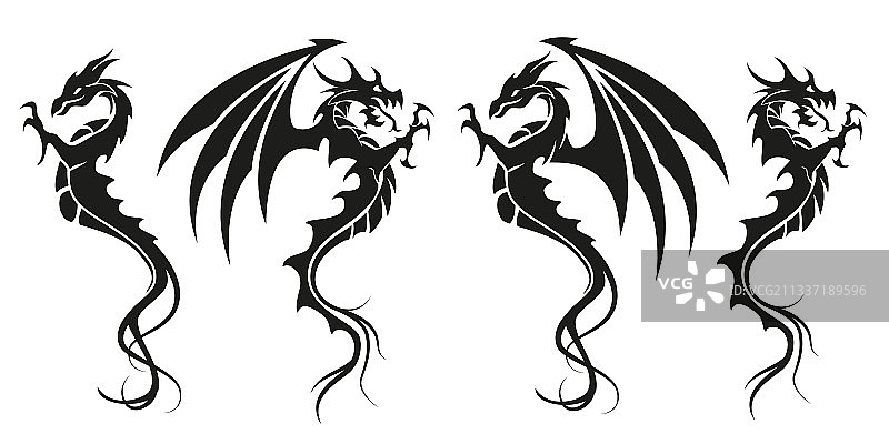 龙纹身图案合集图片素材