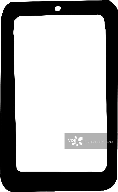 智能手机空白屏幕图标贴纸手绘草图图片素材