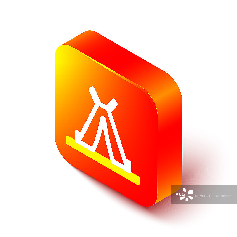 2.5D线条风格传统印第安圆锥帐篷图片素材