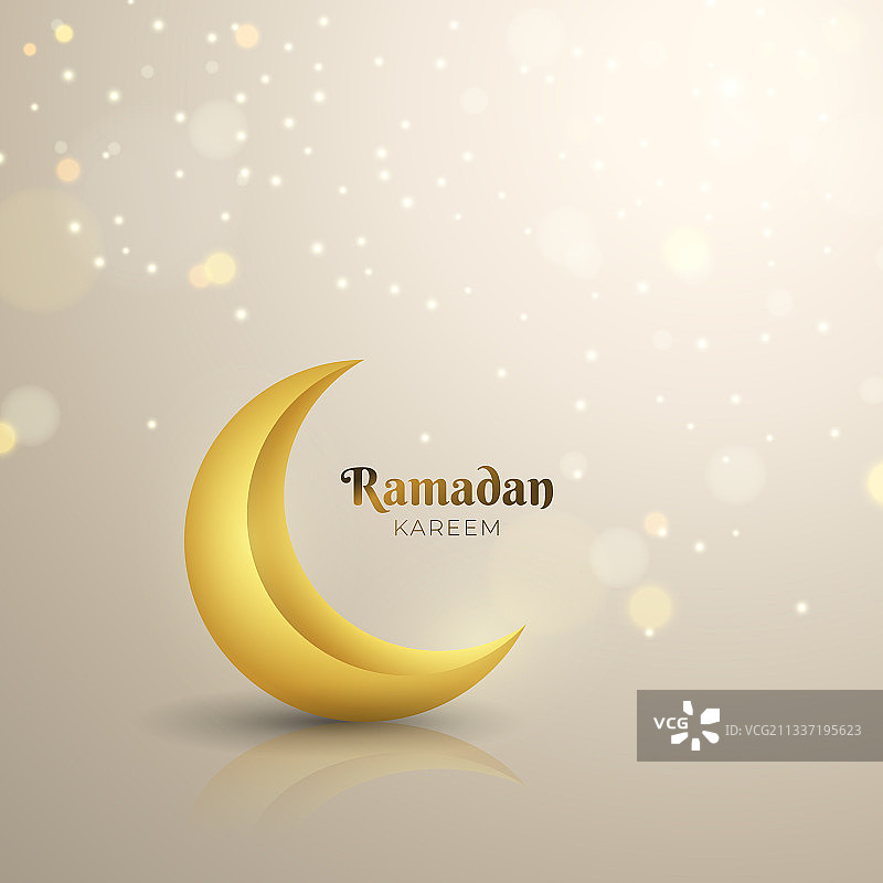 逼真3D伊斯兰风格节日贺卡图片素材