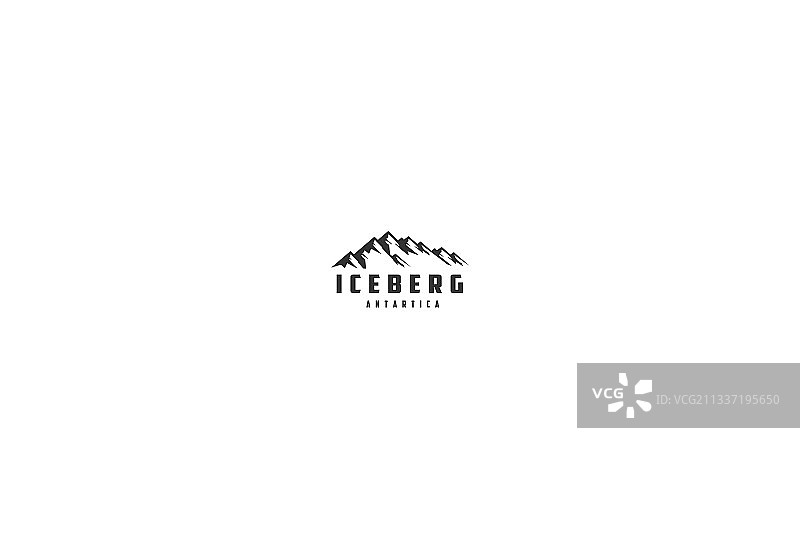 冰雪山或冰山logo设计图片素材