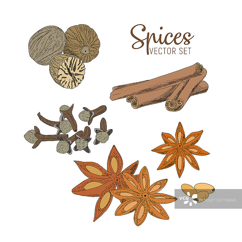 一套香料素材图片素材