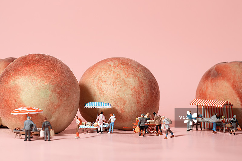 桃子批发市场图片素材