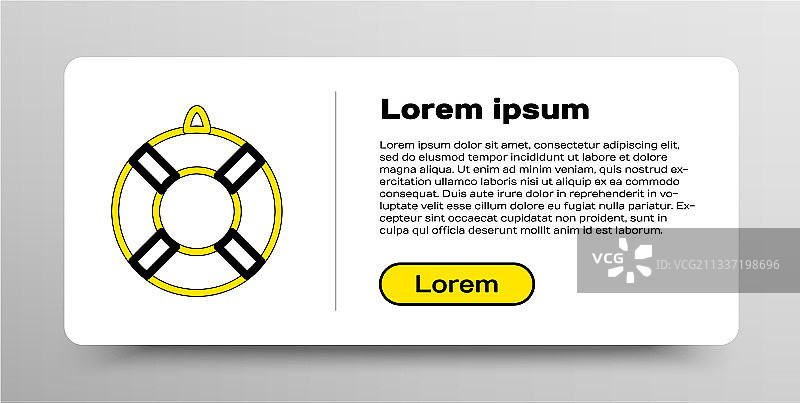 线条救生圈图标图片素材