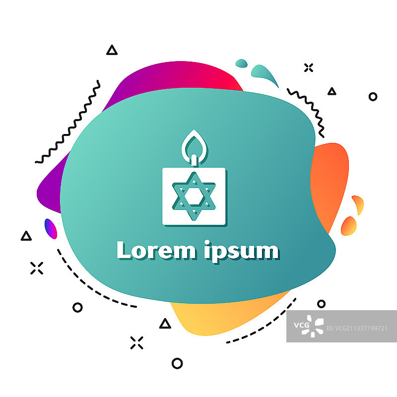 烛台上点燃的白色蜡烛图片素材