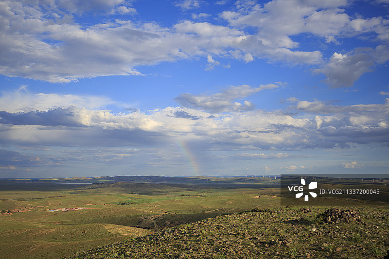 乌兰哈达，草原，夏天，彩虹图片素材
