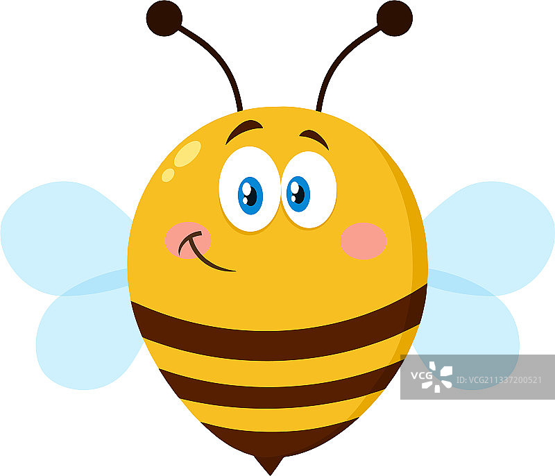 微笑可爱蜜蜂卡通人物图片素材