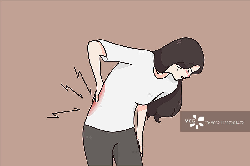 慢性背痛概念图片素材