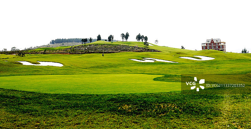 山东枣庄山亭区汉诺庄园 高尔夫练习场图片素材