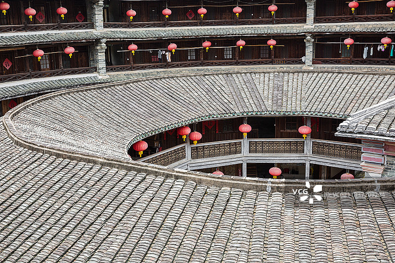 福建,永定,土楼,承启楼,建筑图片素材