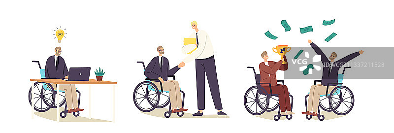 残疾人就业图片素材