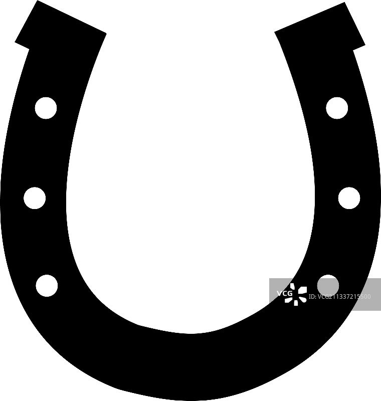 白色背景上的马蹄铁，马蹄铁标志图片素材