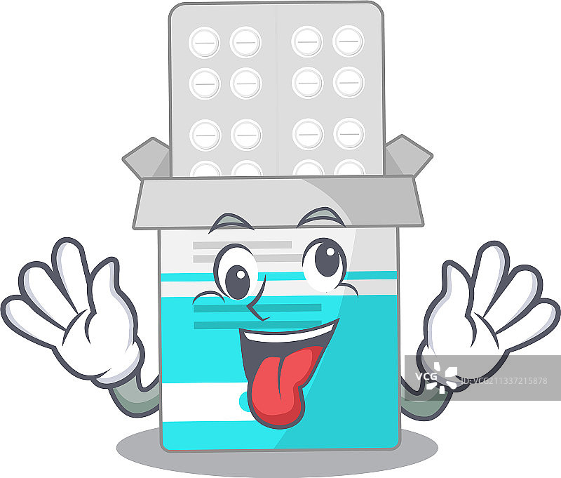 有趣的疯狂表情医用药瓶图片素材