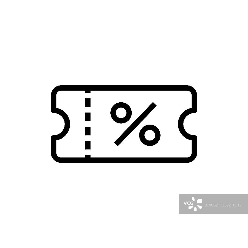 折扣券轮廓图标图片素材