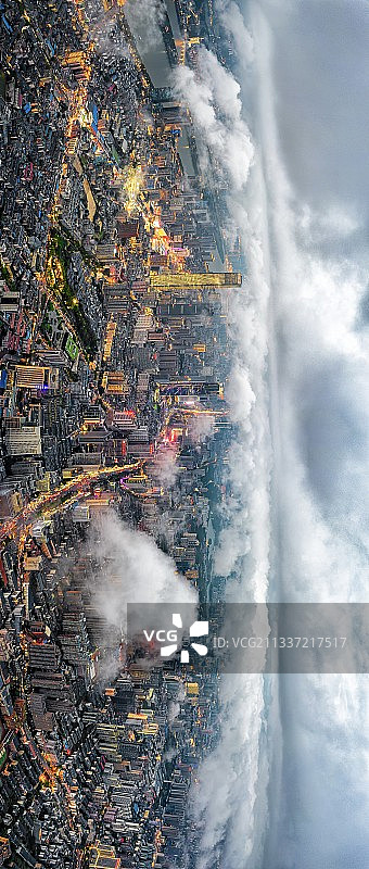 云上长沙城图片素材