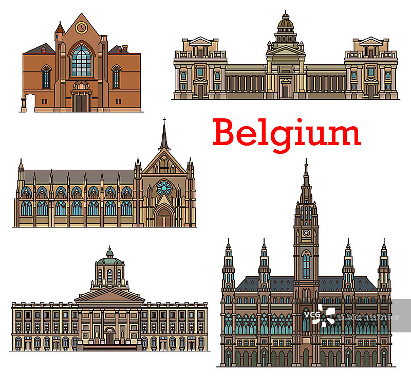 比利时布鲁塞尔地标建筑图片素材