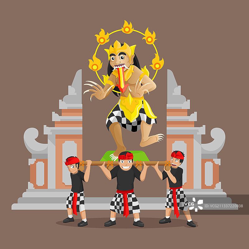 巴厘岛Ogoh-Ogoh巨型游行图片素材