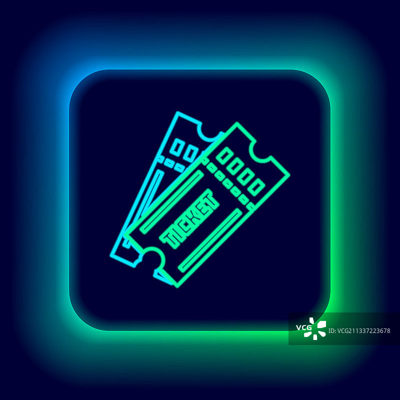 发光的霓虹灯票务图标图片素材