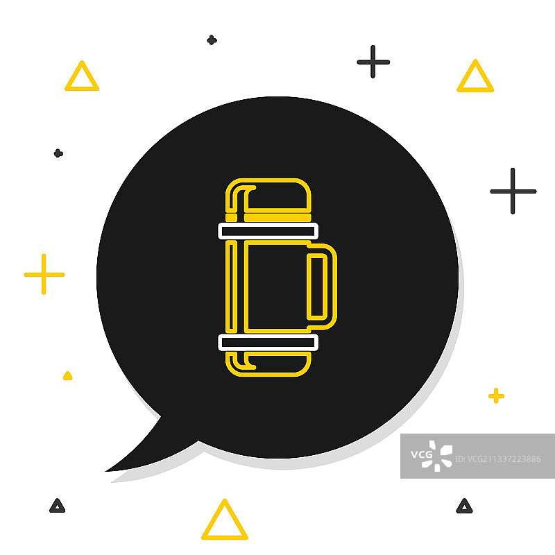 白色背景上的保温杯图标图片素材