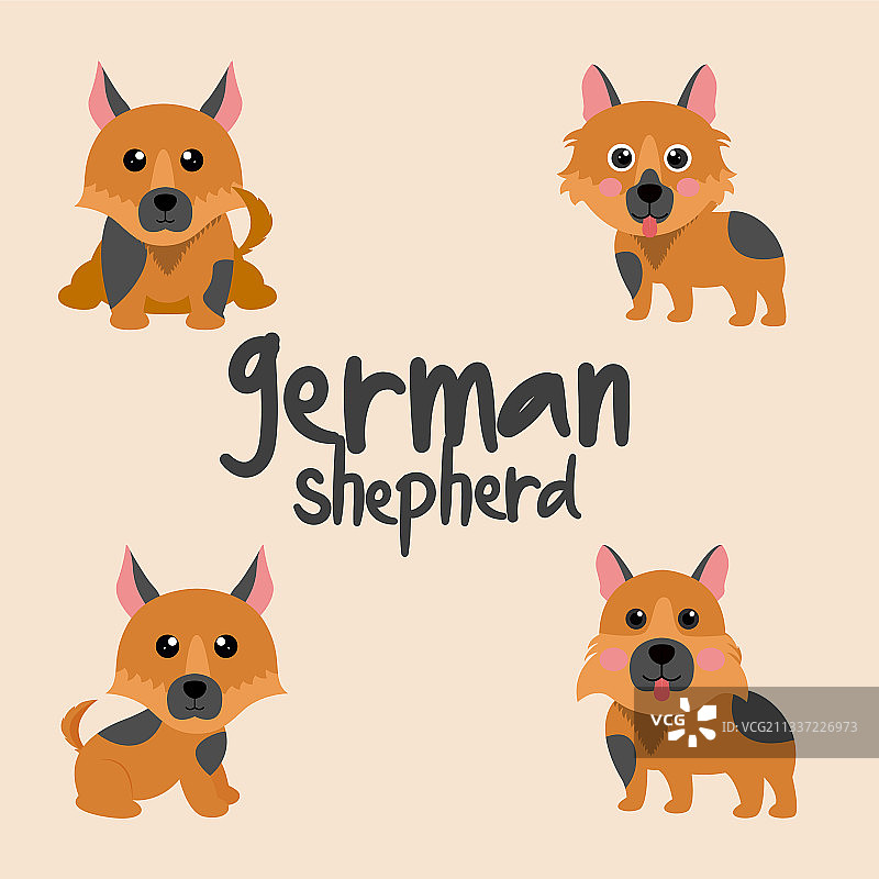 各种可爱动物角色姿势合集图片素材