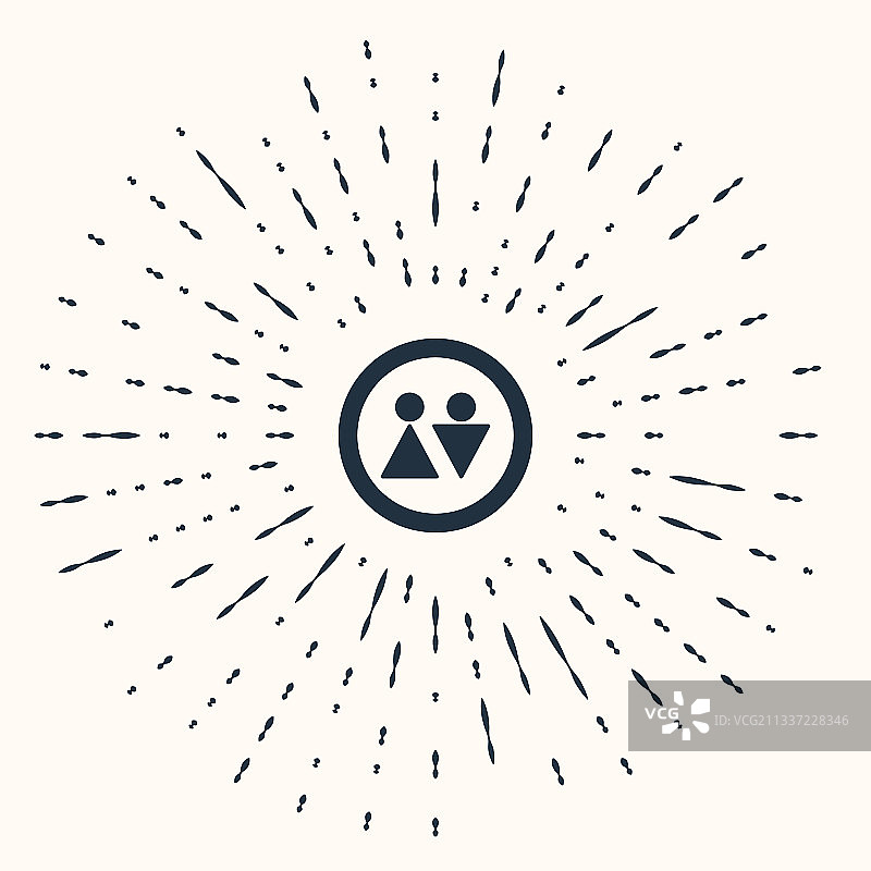 米色背景上的灰色马桶图标图片素材