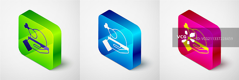 2.5D烤火鸡或鸡肉图标图片素材