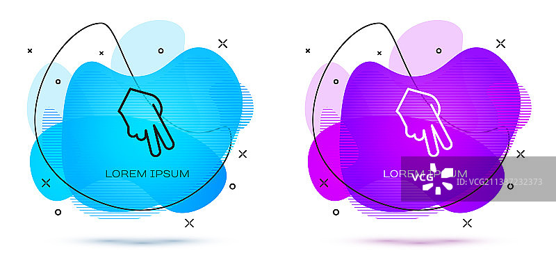 白色背景的棒球手套线条图标图片素材