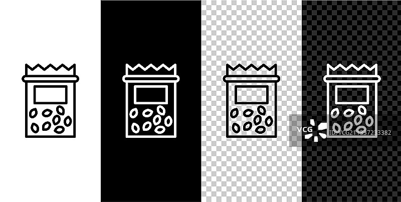 特定植物种子包线性图标图片素材