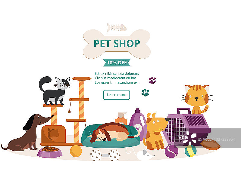 宠物店网站界面（含猫狗）图片素材
