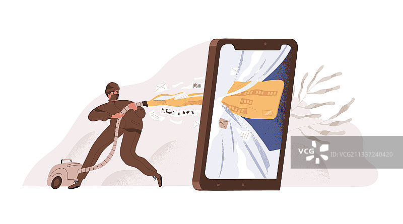 黑客窃取银行卡网络信息图片素材