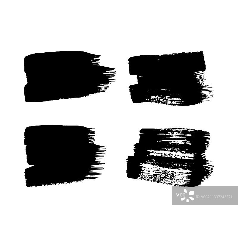 黑色Grunge笔刷笔触图片素材
