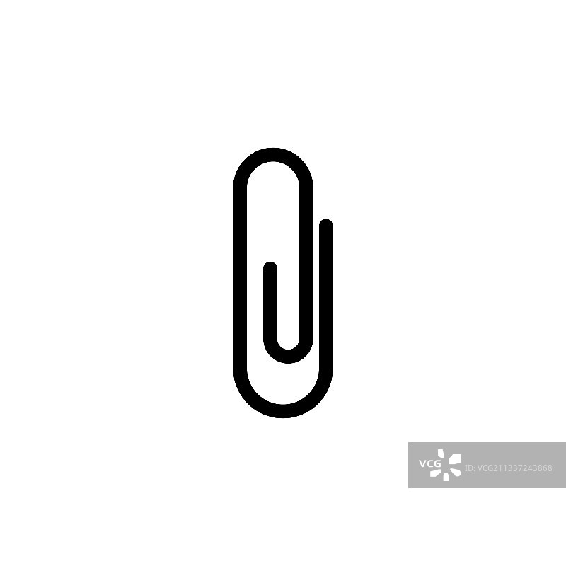 回形针线条图标办公文具图标图片素材