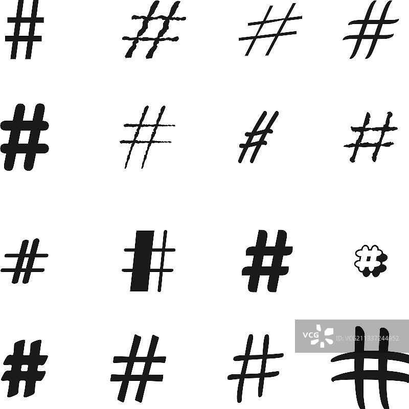 井号话题标签符号合集图片素材