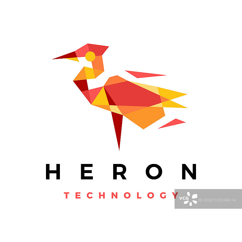 苍鹭科技几何多边形logo图标图片素材