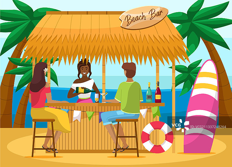 海滩夏日饮品户外酒吧图片素材