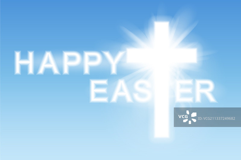 白色复活节十字架与天堂背景图片素材