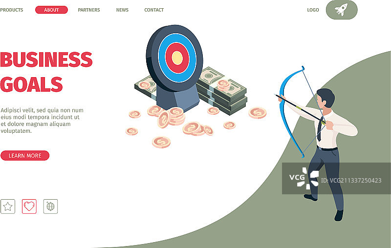 商务目标经理射箭图片素材
