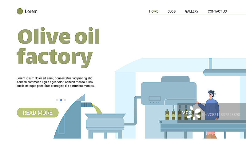 工厂着陆页模板图片素材