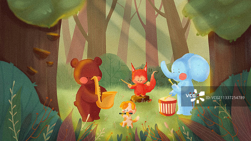 森林音乐会图片素材