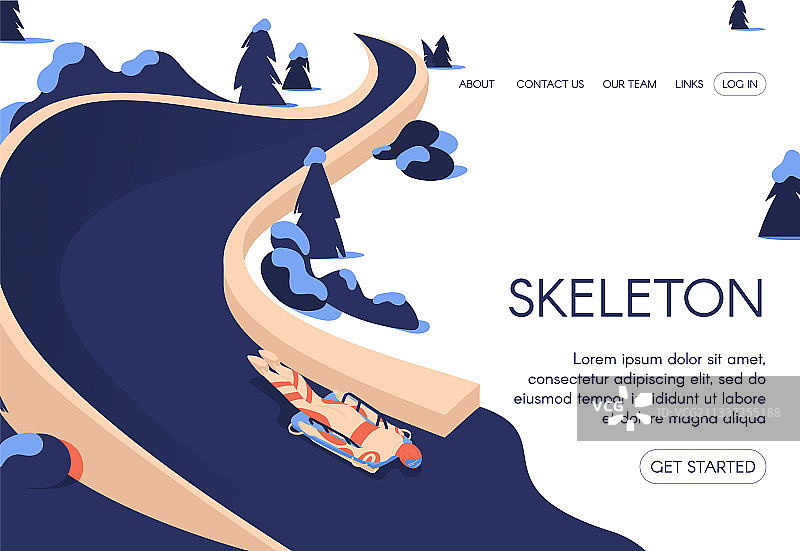 骷髅着陆页模板场景图片素材