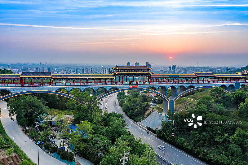 阿掖山风景区 日照 岚山 安澜桥图片素材